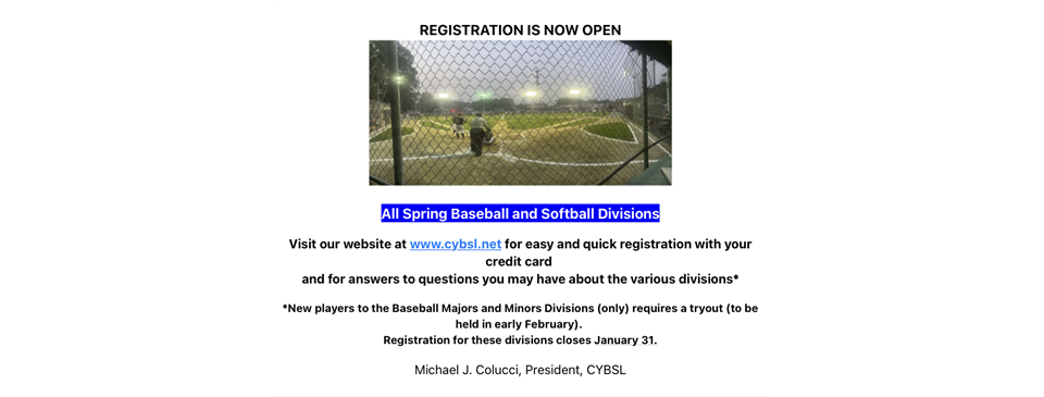 2023 CYBSL Registration is now Open!