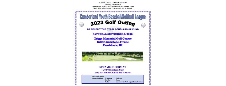 CYBSL Charity Golf Outing